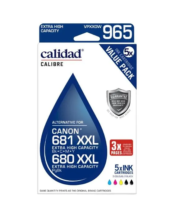 Calidad Canon PGI 680XXL + CLI 681XXL Cartouches d'encre 5 Pack