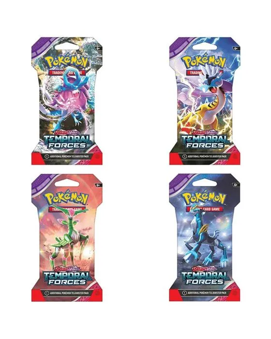 Jeu de cartes de trading Pokemon: Pistolet et Violet Temporal Forces Blister Pack - Assortiment