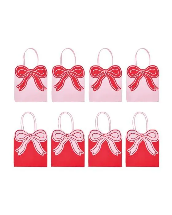 Sac à butin en forme de rose et de arc rouge de 8 pièces
