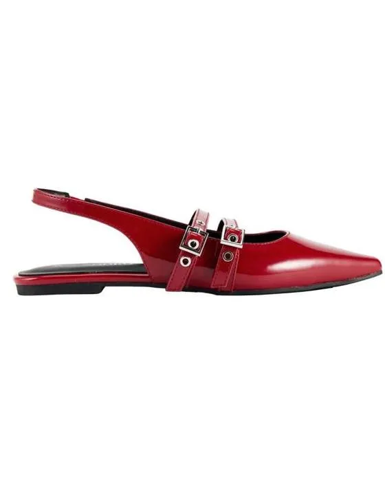 Slingback deux Strap Flats