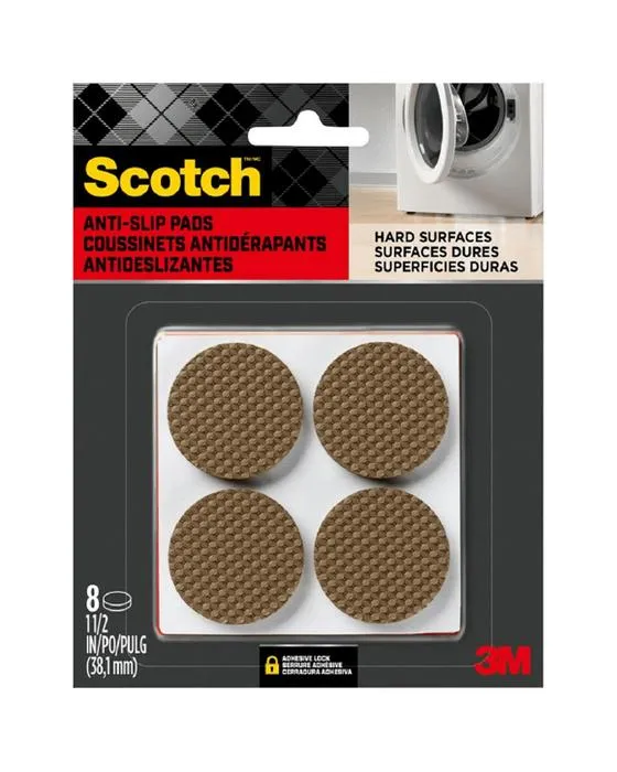 Scotch Soft Gripping Pads 3.8cm Brown 8 Pack