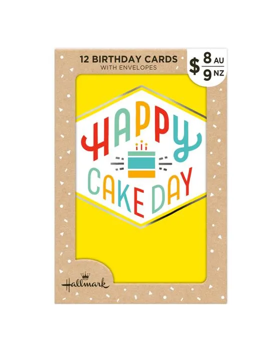 12 cartes d'anniversaire de marque de commerce - Bright and Bold