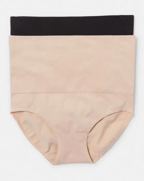 2 Pack coton mélange sans coutures de slips de façonnage