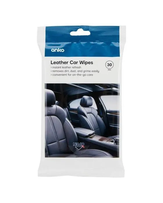 30 Pack Wipes de voiture en cuir