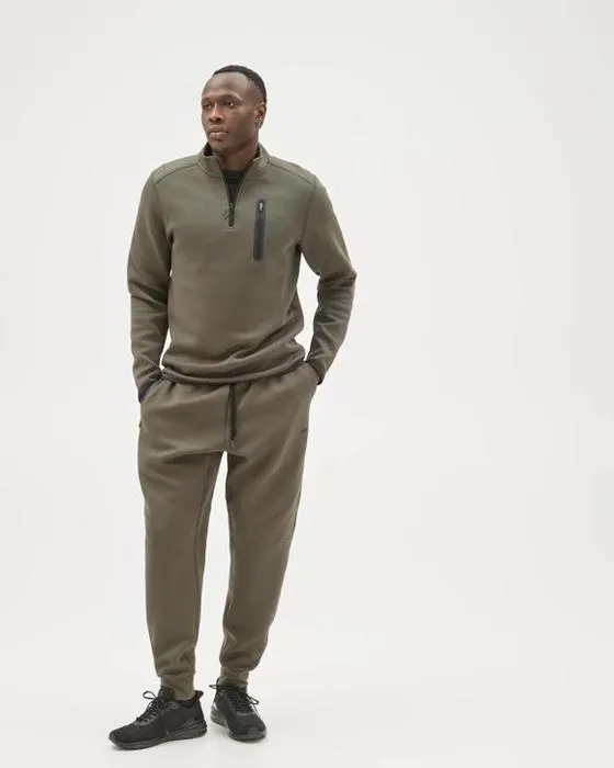 Cible Australien actif mélange de coton Tech Quarter Zip Jumper