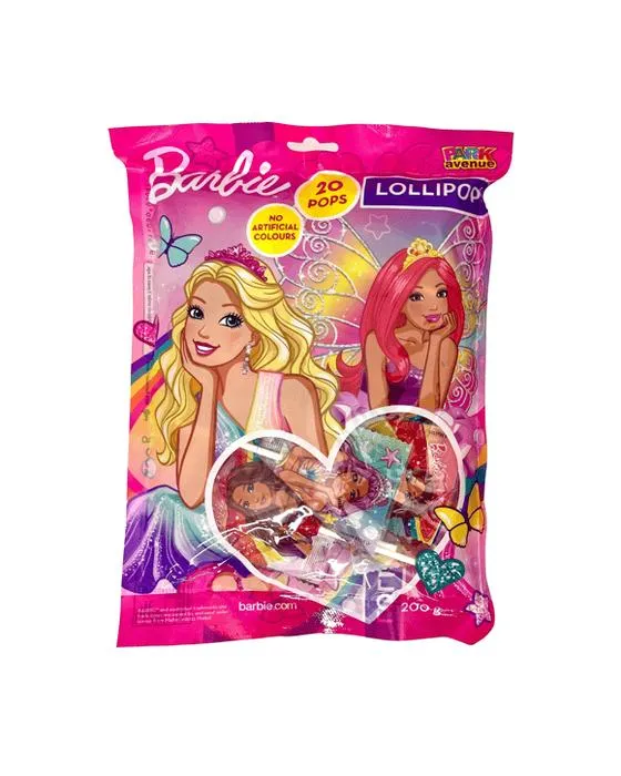 20 Pack Park Avenue Barbie Dreamtopia Lollipops 200g
