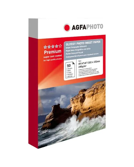 AGFA 6x4' Papier Photo Gloss 240gsm 50 Pack