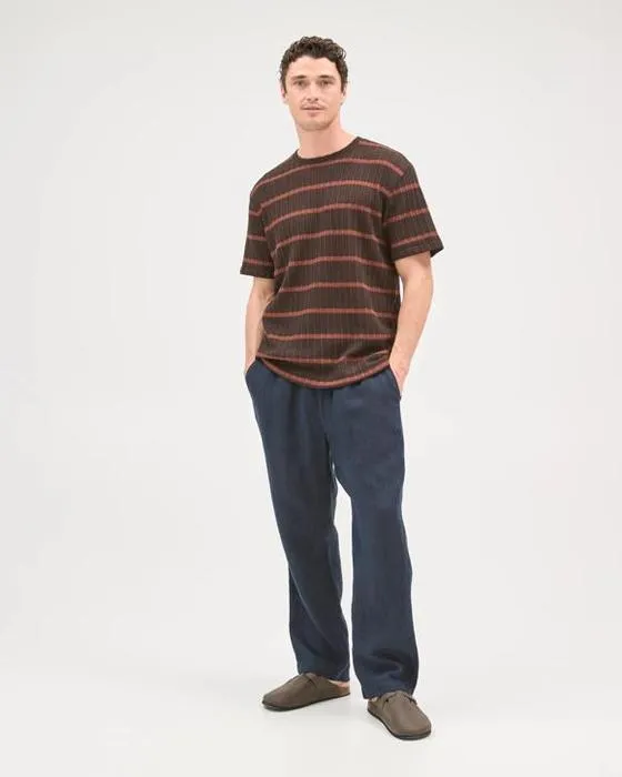 Cible Homme Australien Coton Blend Pointelle Stripe T-shirt