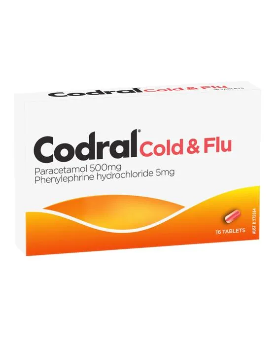 16 Packs Comprimés de Relief Codral Froide et Flu Dognés