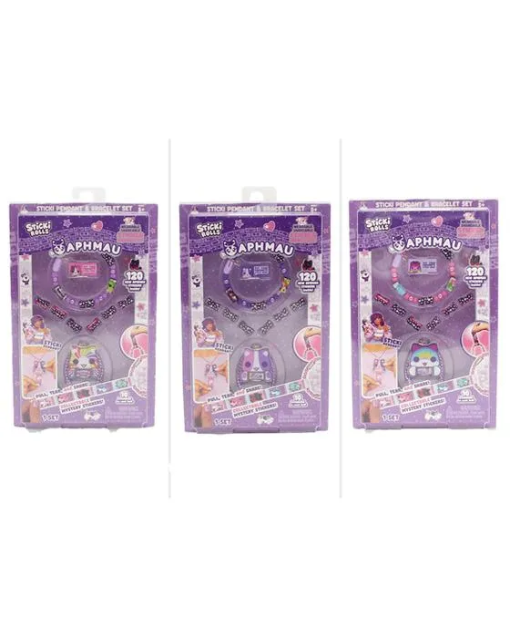 Sticki Rolls x Aphmau Sticki Pendentif et Bracelet Set - Assortiment