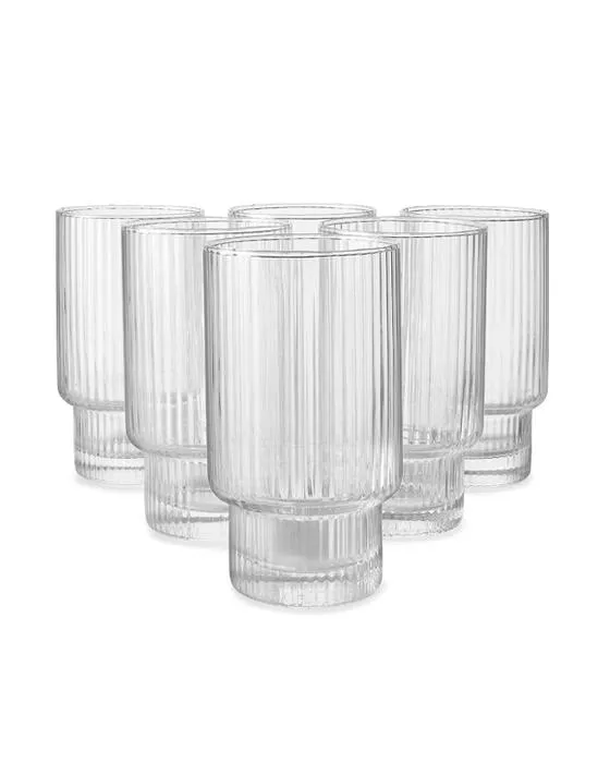 6 verres de Hiball linéaires