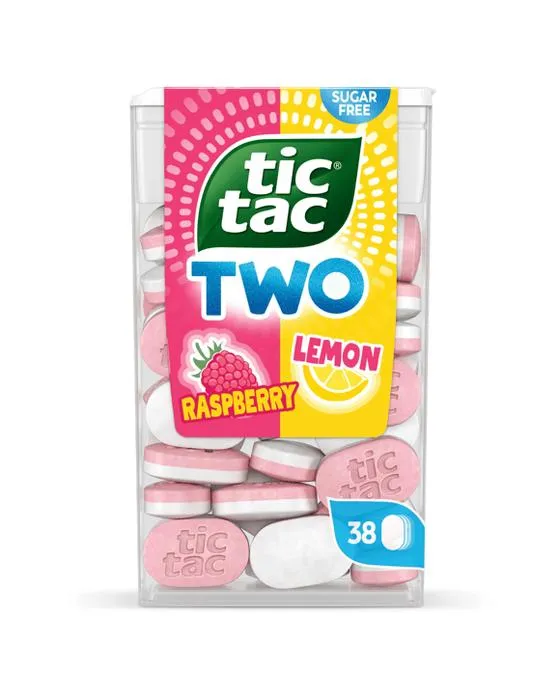 Tic Tac Tac Two 38 Pack Fraises et citrons sans sucre 38.5g