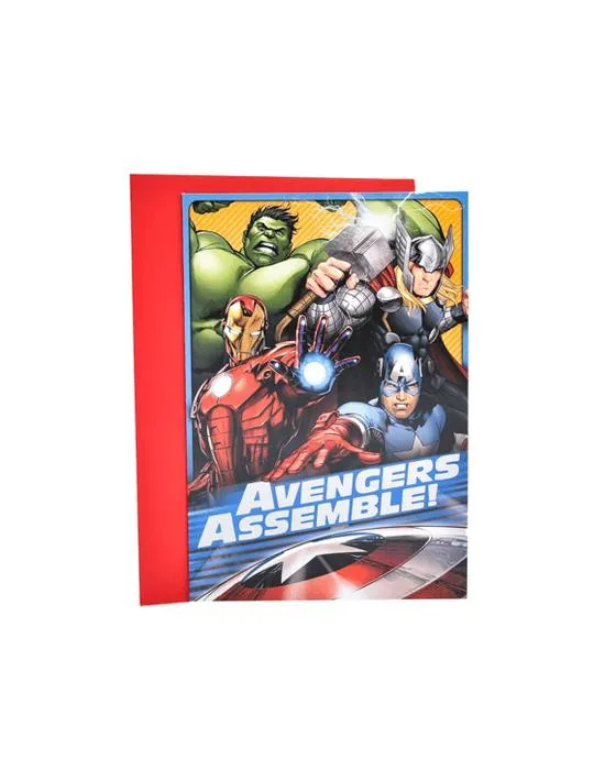 Carte d'anniversaire Hallmark - Avengers Assemblez!
