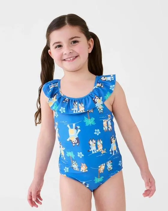 Bleuy sous licence une pièce frilled famille matching maillot de bain