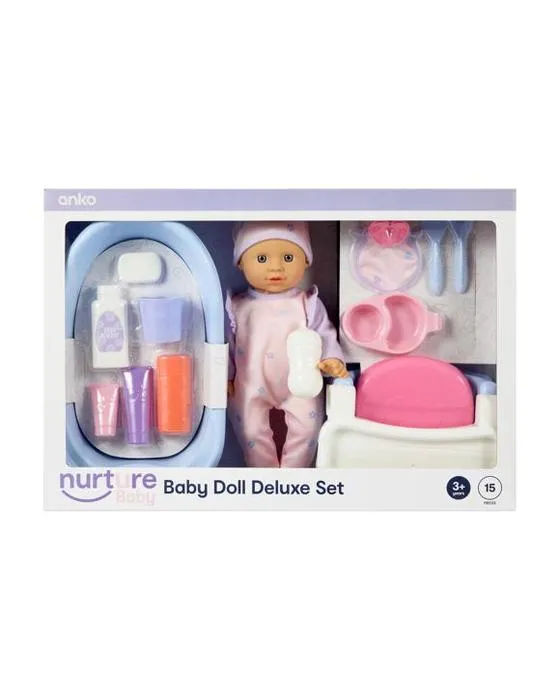 Set de 15 pièces de poupée bébé Deluxe