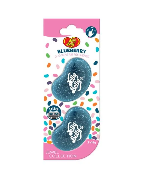 2 Pack Jelly Belly Duo Air Freshener - Blueberry