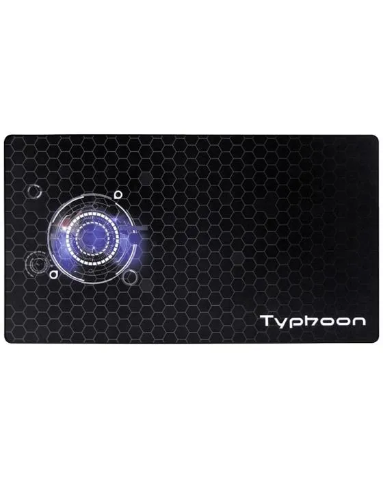 Tapis de bureau de jeux de typhon 1400 x 600mm noir