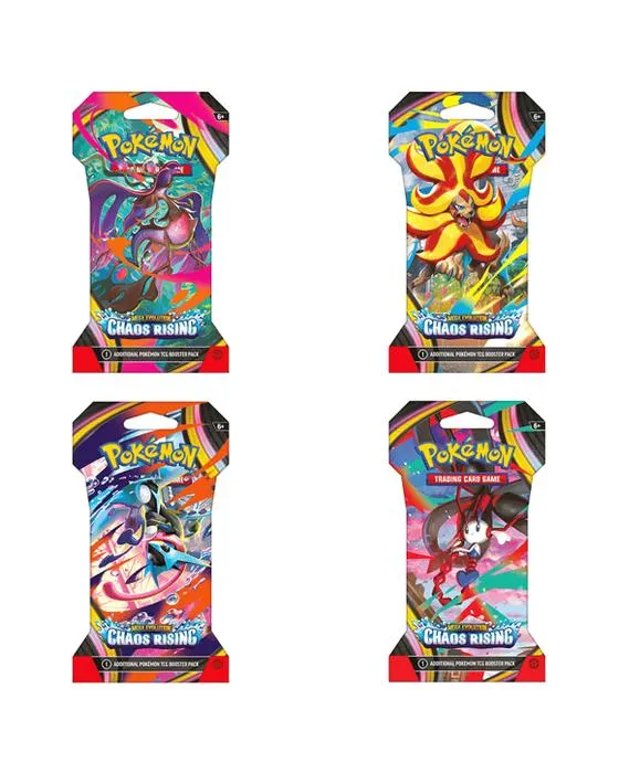 Jeu de cartes de trading Pokemon: Mega Evolution - Chaos Rising Sleeved Booster - Assortiment