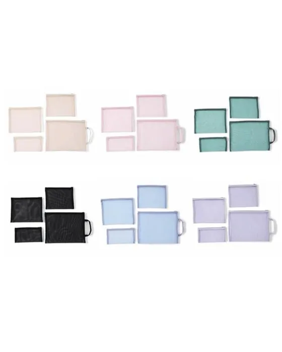 Pochettes en mailles de 4 pièces - assorties