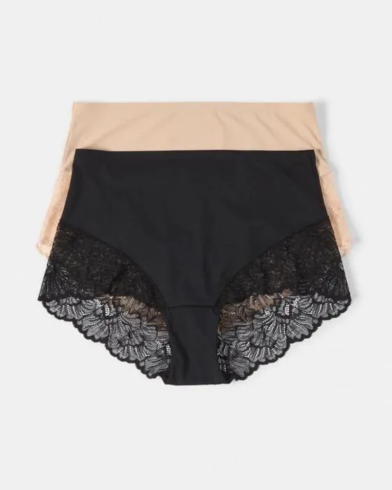 2 Pack Pas de présentation de la dentelle plein slip