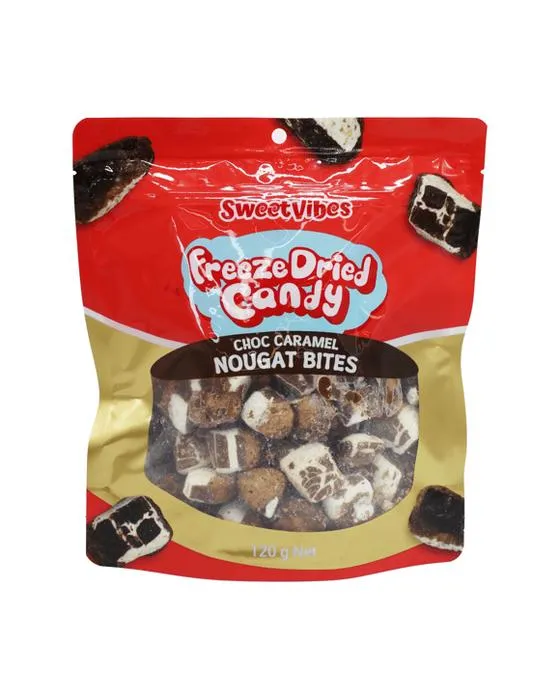 Sweet Vibes Choc Caramel Nougat Morceaux Gelée Candy séché 120g