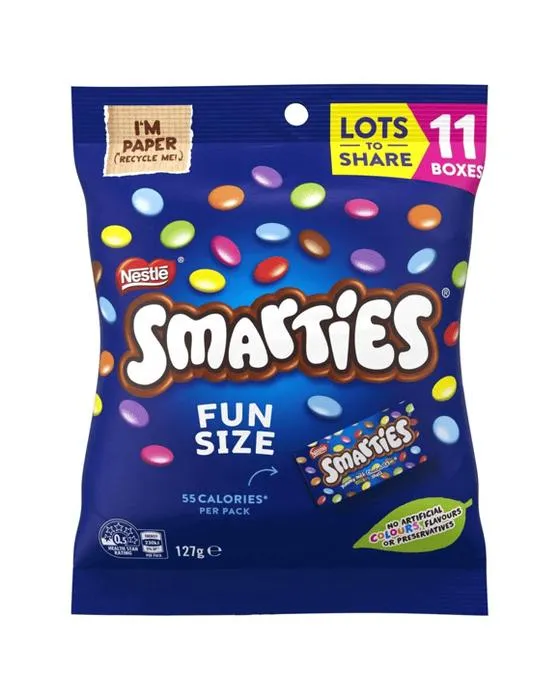 11 Pack Nestle Smarties Sac de Fun au chocolat 127g