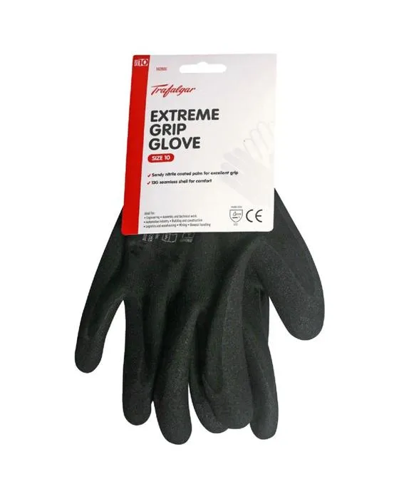 Trafalgar Grip extrême Hi-vis Gants Taille 10