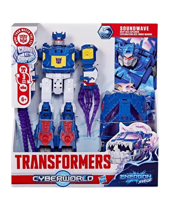 Transformateurs Cyberworld Energon Surge Soundwave Deep Sea Explorer Figure d'action