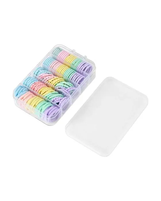 OXX Soins capillaires 125 pièces Élastiques pour cheveux avec contenant