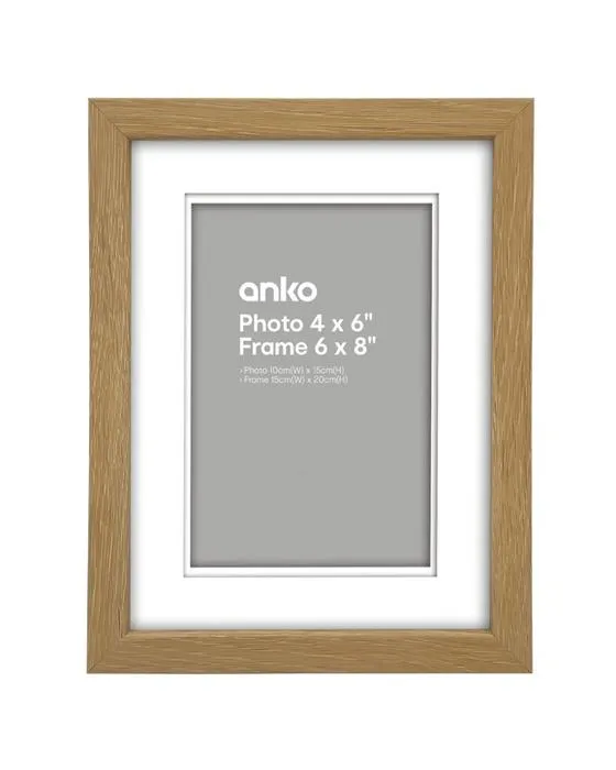 Cadre photo - 4 po x 6 po (10 cm x 15 cm), chêne