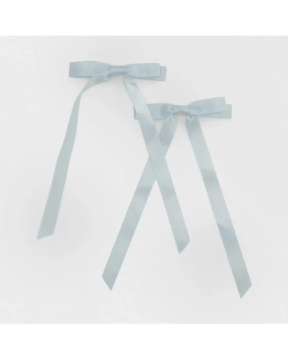 2 Packs de clips de cheveux de bébé Blue Bow