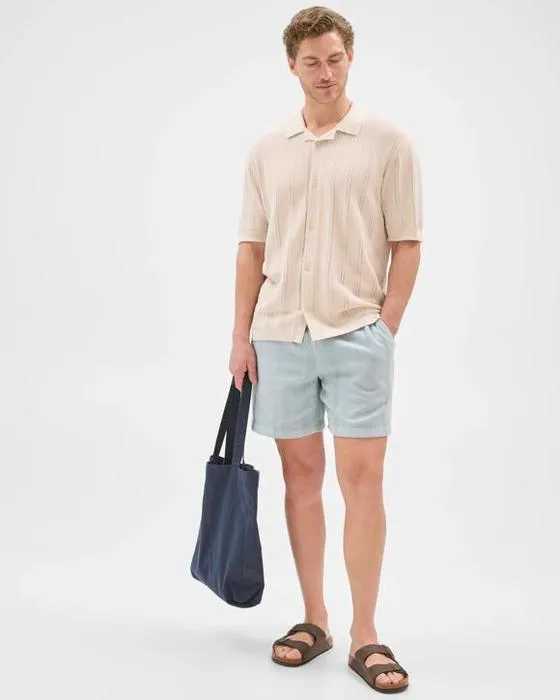 Cible Homme Australien coton texturé short à rayures