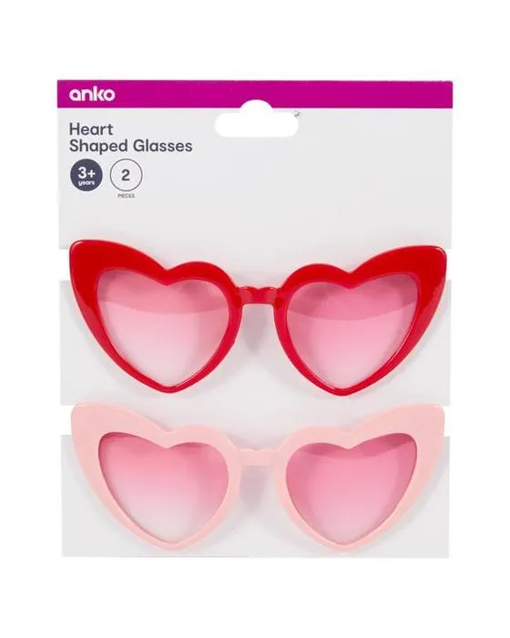 Verres en forme de cœur de 2 pièces
