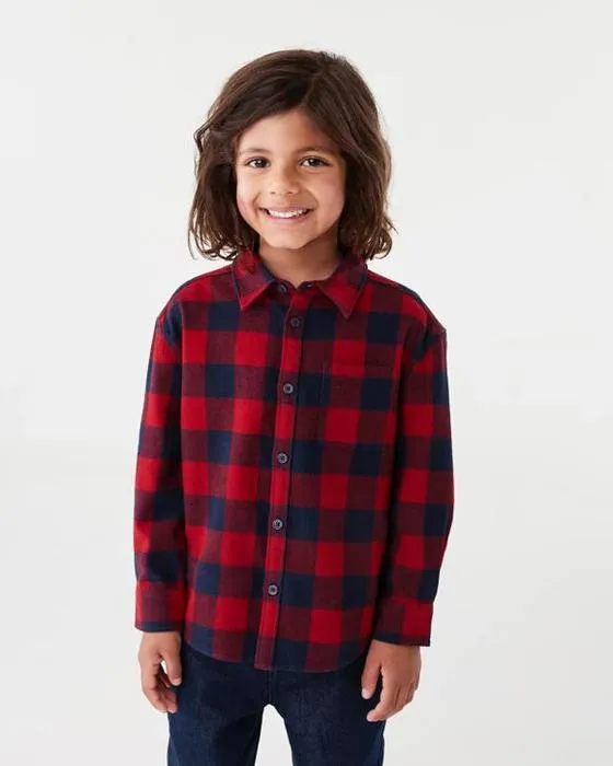 Chemise en flanelle de fil de teinture