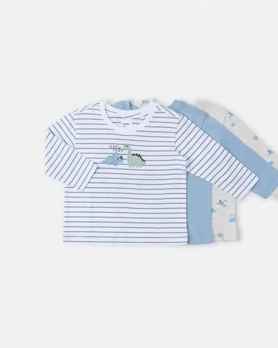 T-shirts à manches longues 3 Pack