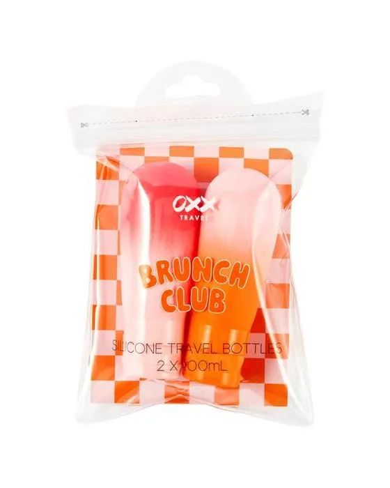OXX Travel 2 Pack Brunch Club Silicone Bouteilles de voyage