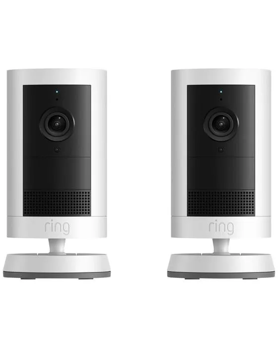 Caméra extérieure anneau Plus blanc 2 Pack