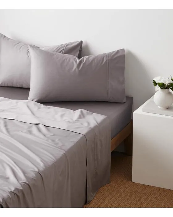 Cible en coton égyptien 600 fils de filet de la feuille de fond ensemble - King Bed - Gris