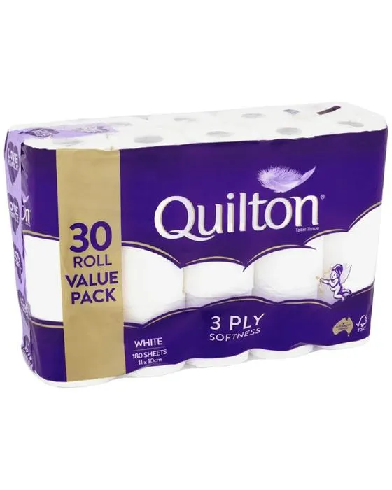 Tissu de toilette Quilton 3 Ply 30 Pack