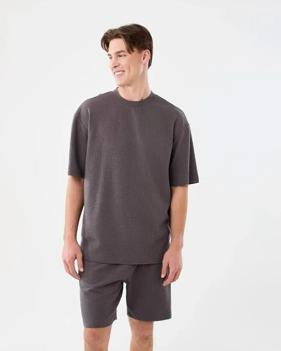 Jeu de pyjama texturé à manches courtes