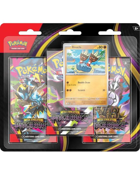 Jeu de cartes de trading Pokemon: Mega Evolution Emplacement Noir 3 Booster Blister