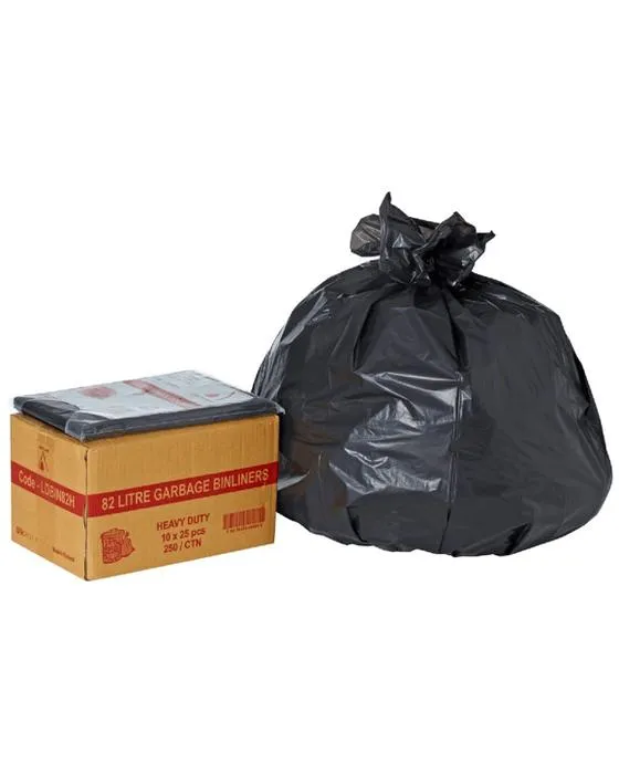 Emballage sur mesure Linges de bacs lourds 82L 250 Pack noir