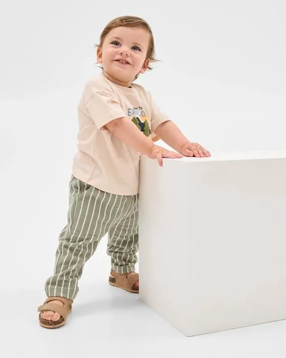 T-shirt et trackpants de coton biologique cible bébé 2 pièces