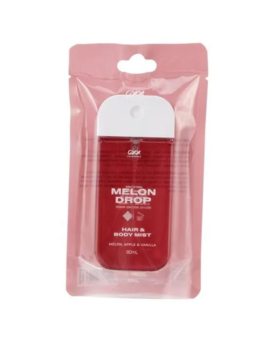 OXX Parfum Melon Drop Hairs et corps Mist 80ml - Mélone, pomme et parfumé de vanille