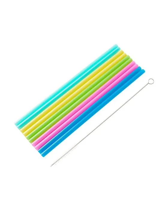 10 morceaux de pailles lumineuses réutilisables