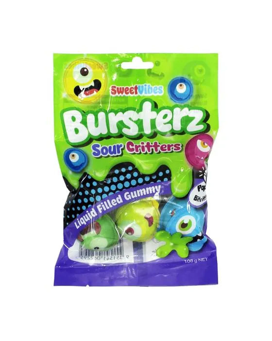 SweetVibes Bursterz Gommies liquides remplis 108g - Critères acides