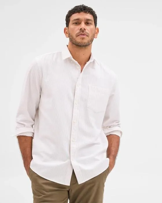 Cible Homme Australien mélange de coton brossé Oxford chemise
