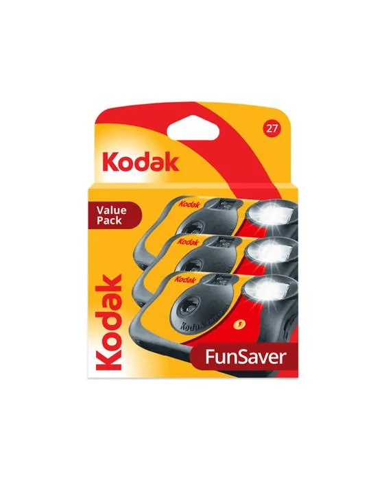 3 Pack Kodak Fun Saver Caméras à usage unique - Jaune
