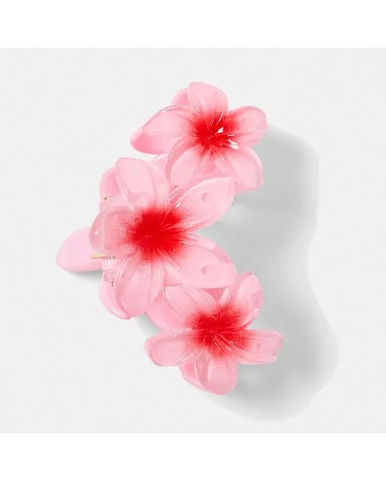 Pink Gradient Frangipani Clip cheveux de griffe
