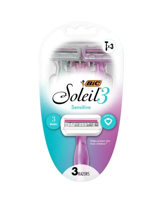 BIC 3 Pack Soleil femmes sensibles Razors jetables